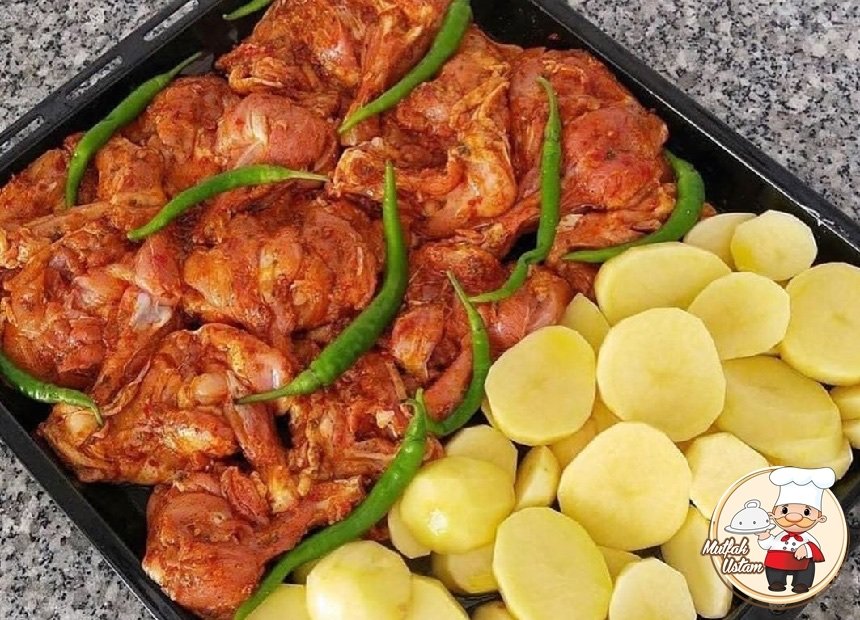 Fırında Tavuk Patates Kızartması